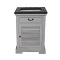 24 Single Door Vanity In White Finish And Black Granite Top