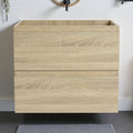 24 Wall Mounted Bathroom Vanity With Resin Sink 2 Soft Close Drawers Eco Friendly Plywood Base Kd Package