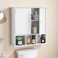 24 X 30 Bathroom Wall Cabinet Mdf Particleboard Adjustable Shelf 2 Doors Wall Mounted Over The Toilet Storage Organizer