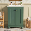 24 Bathroom Vanity Cabinet Simple Elegant Design With Soft Closing Storage Adjustable Shelf Bathroom Vanity With Ceramic Sink
