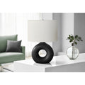 24 H Modern Contemporary Table Lamp Ceramic Base And Fabric Shade
