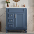 24 Inch Bathroom Vanity With Ceramic Sink Small Bathroom Sink Cabinet Modern Cabinet With 2 Drawers And Adjustable Shelf
