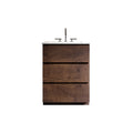 24 Inch Bathroom Vanity With Sink With 3 Faucet Holes One Piece Sink Basin Without Drain And Faucet