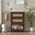 24 Boho Farmhouse Bathroom Vanity With Ceramic Sink