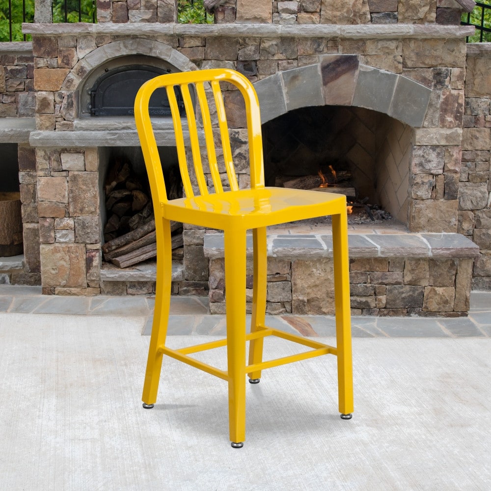 Porch Den Stoneford 24 Inch Metal Stool