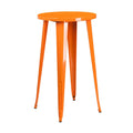 24 Inch Round Metal Indoor Outdoor Bar Height Table
