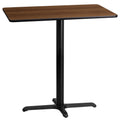 24 X 42 Rectangular Laminate Table Top With 22 X 30 Bar Height Table Base