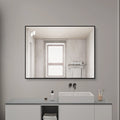 24 32 Black Aluminum Framed Bathroom Mirror