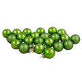 24 Piece Shiny And Matte Teal Green Glass Ball Christmas Ornament Set 1 25Mm