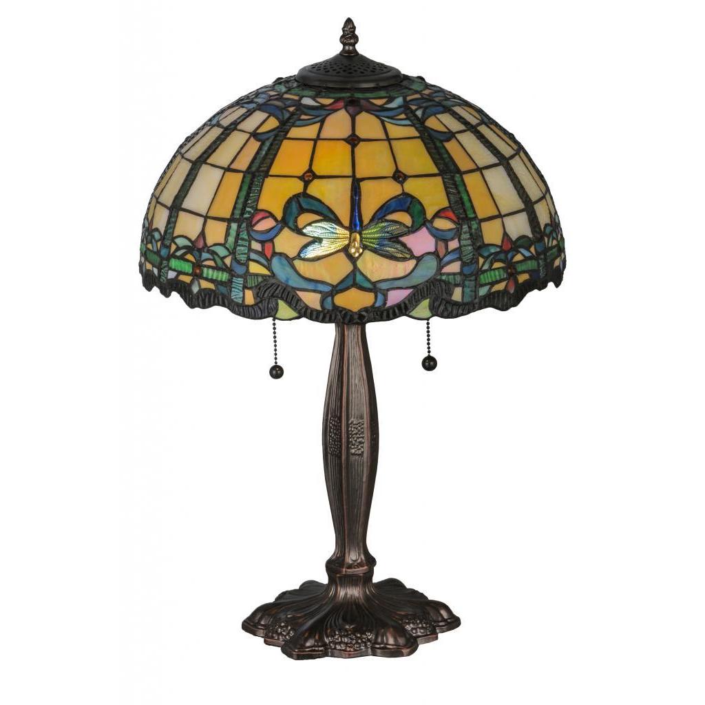 24 Inch Tiffany Style Dragonfly Table Lamp