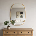 24X36 In Metal Framed Oval Vanity Bathrrom Mirror For Wall