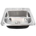 25 Inch Stainless Steel Top Mount Drop In Single Bowl Kitchen Bar Island Sink 18 Gauge