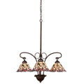 25 Inch Wide Daffodil Bell 3 Lt Chandelier.605