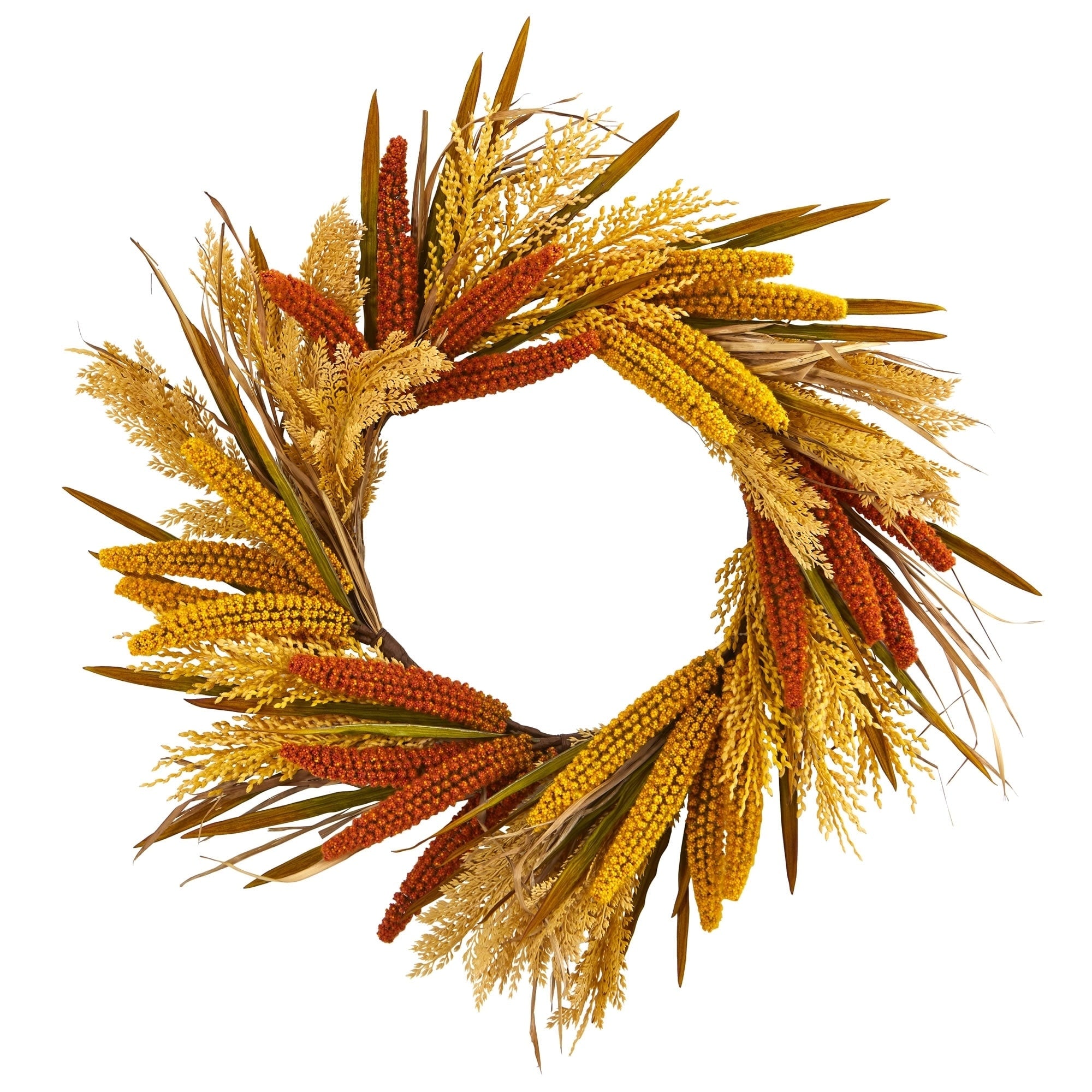 25 Sorghum Harvest Artificial Wreath