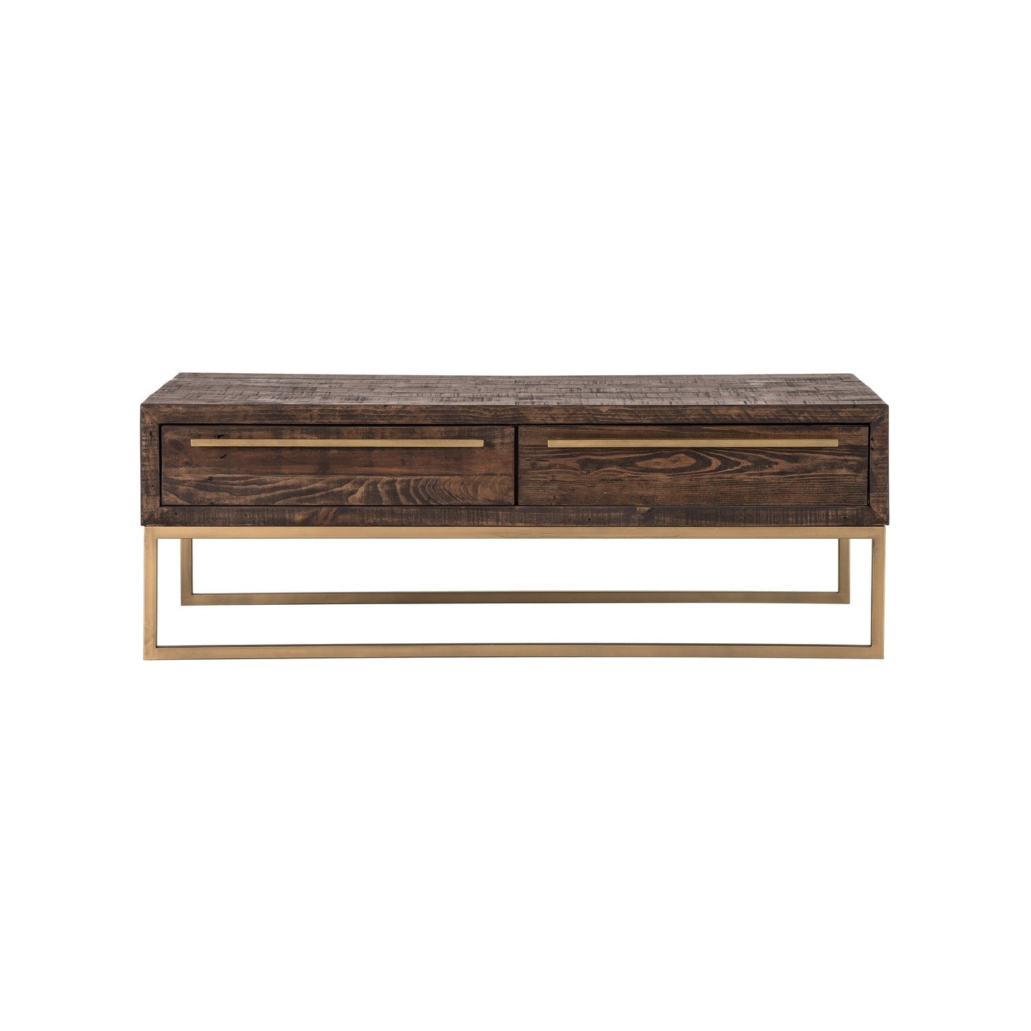 25 In. W Walnut Finish Round Shape Aluminum Frame End Table 8 X 11