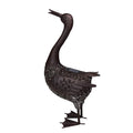 25 Inch Steel Indoor Outdoor Animal Duck Statue With Solar Light