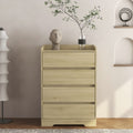 25.59 Modern Wooden 4 Drawer Dresser With No Handles And Waterproof