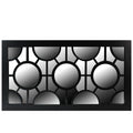 25.5 Black Framed Geometric Circles Rectangular Wall Mirror