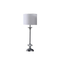 25.5 In Buffet Crystal Floral Chrome Metal Table Lamp