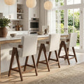 25.5 Seat Height Upholstered Counter Height Bar Stools Set Of 3