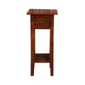 25.75 Brown Cottage Narrow Side Table With Drawer N A