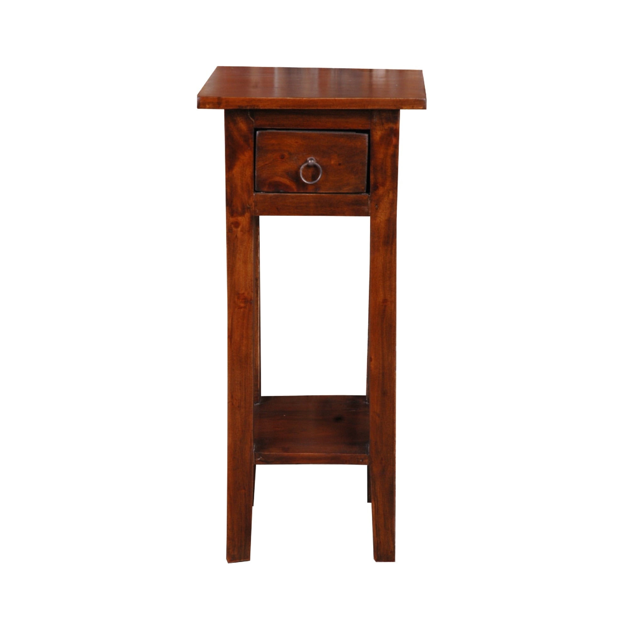 25.75 Brown Cottage Narrow Side Table With Drawer N A