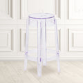Lancaster Home Transparent Plastic 25.75 Inch High Stool