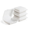 250 Count Single Compartment Hinged White Take Out Containers 6