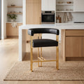 25 Faux Leather Solid Back Gold Tripod Base Counter Stool Single