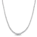 25Ct Tw Cubic Zirconia Graduated Tennis Necklace In Sterling Silver By Miadora