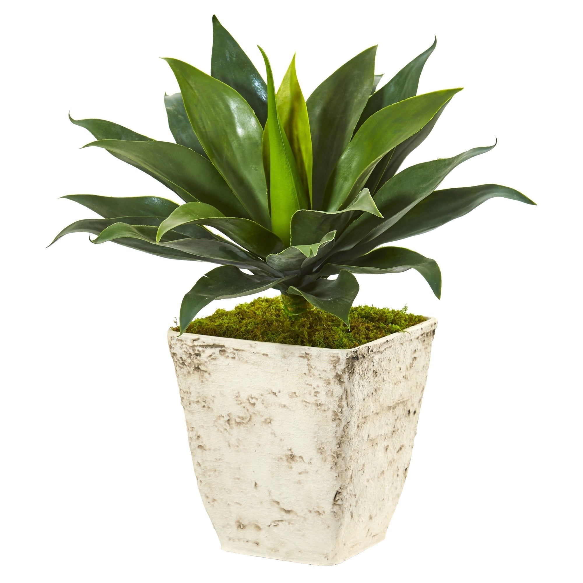 26 Large Agave Artificial Plant In Country White Planter
