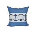 Anchor Stripe Print 26 Inch Throw Pillow