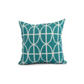 26 X 26 Inch Ovals And Stripes Geometric Print Pillow