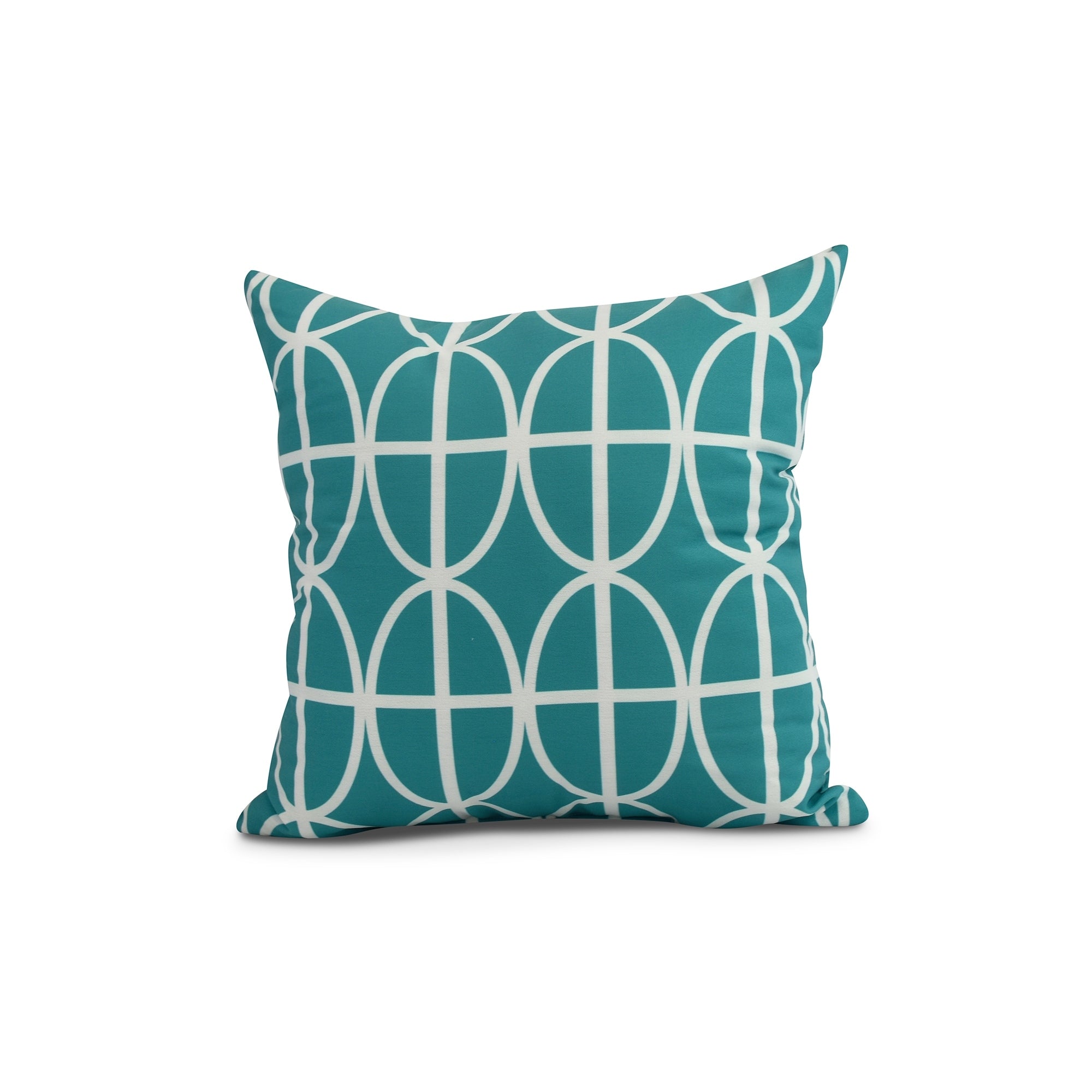 26 X 26 Inch Ovals And Stripes Geometric Print Pillow