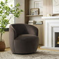 26.5 Wide Velvet Small Swivel Barrel Accent Chair