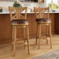 Maison Arts 26 30 Counter Height Bar Stools Kitchen Wooden Swivel Bar Chairs With Back