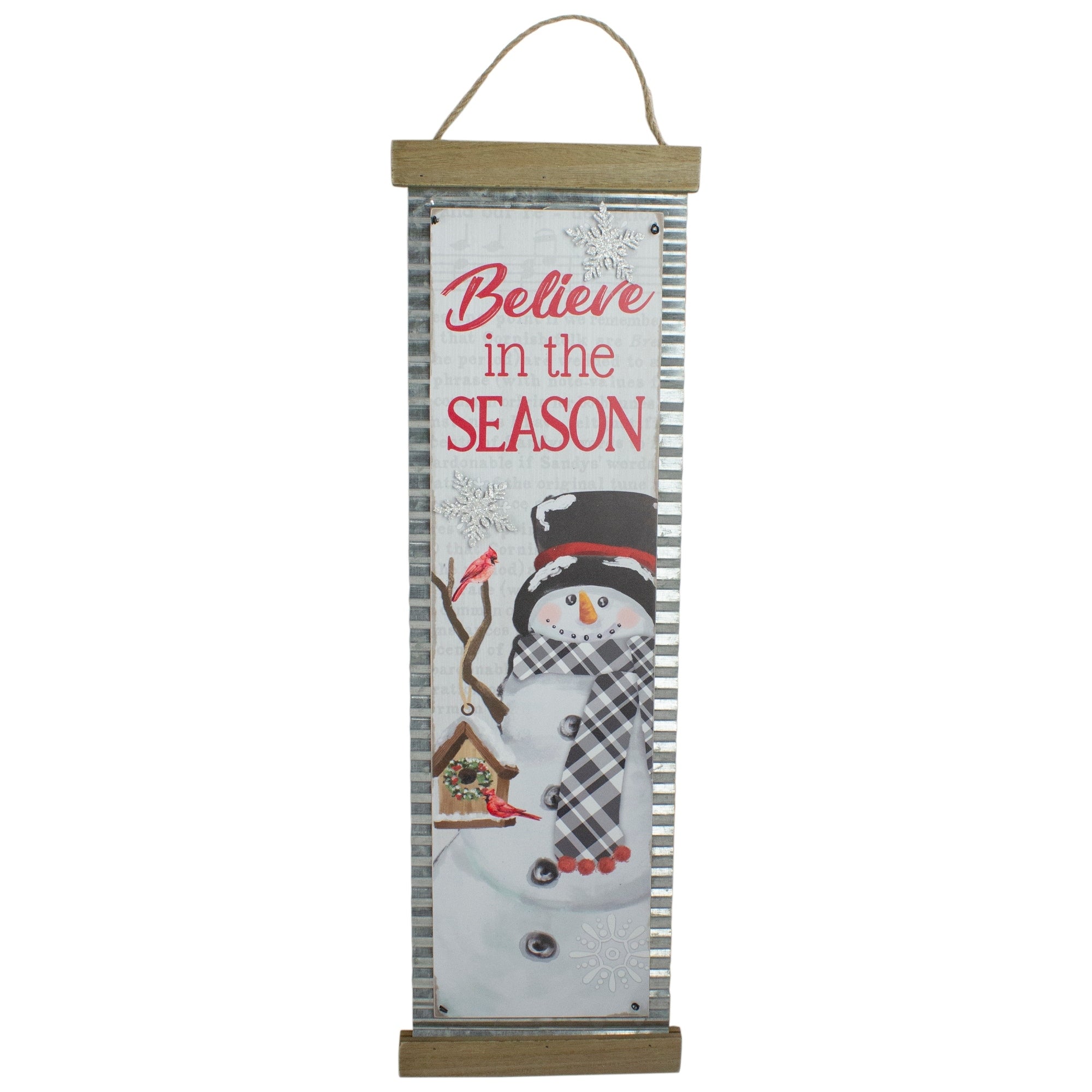 26 Believe In The Season Galvanized Christmas Wall Decor