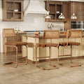 26 Counter Height Bar Stool With Velvet Upholstered Seat And Woven Rattan Style Back 26 H