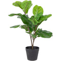 29 Dark Green Artificial Fiddle Leaf Fig Potted Plant N A