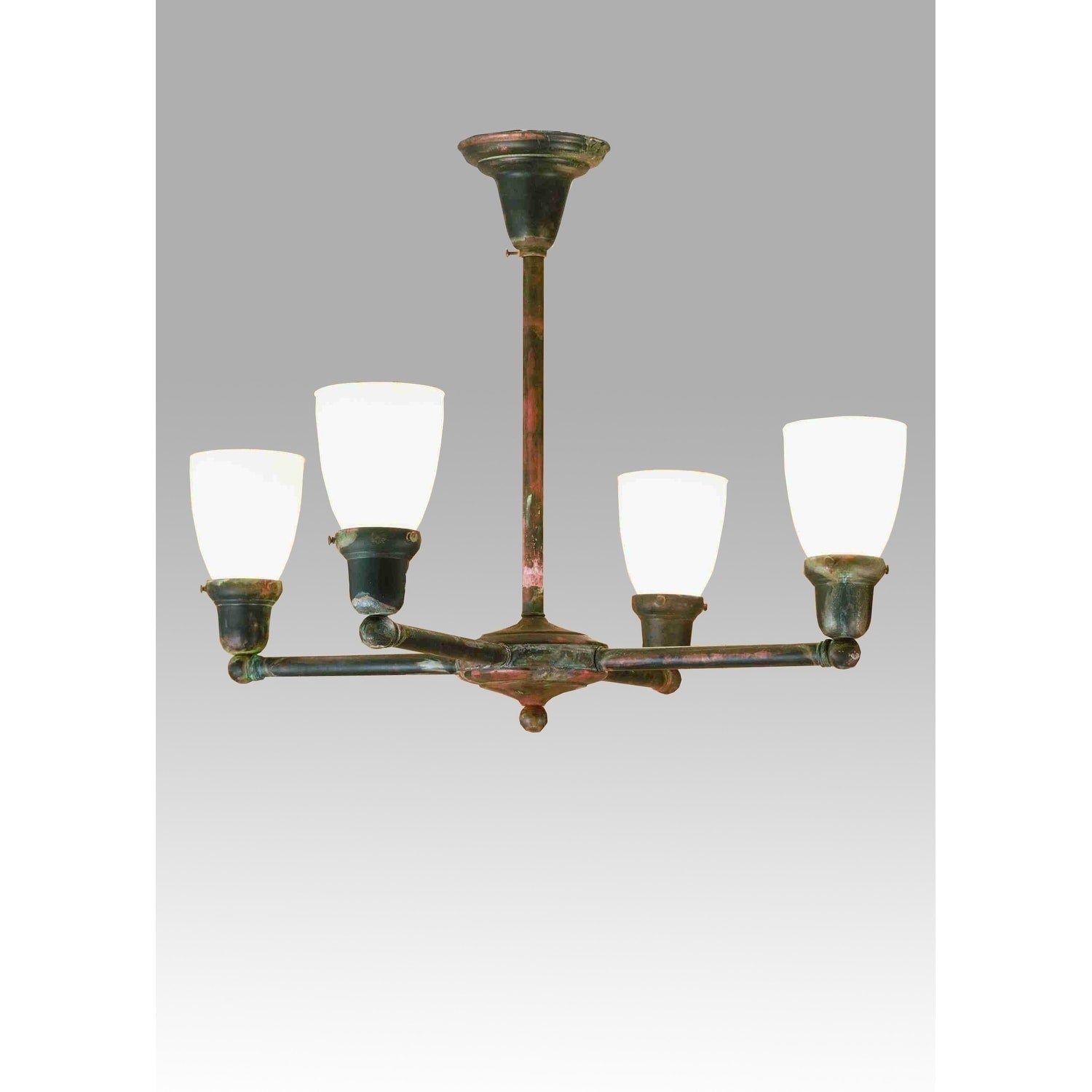 27 Inch Wide Revival Oyster Bay Goblet 4 Lt Chandelier