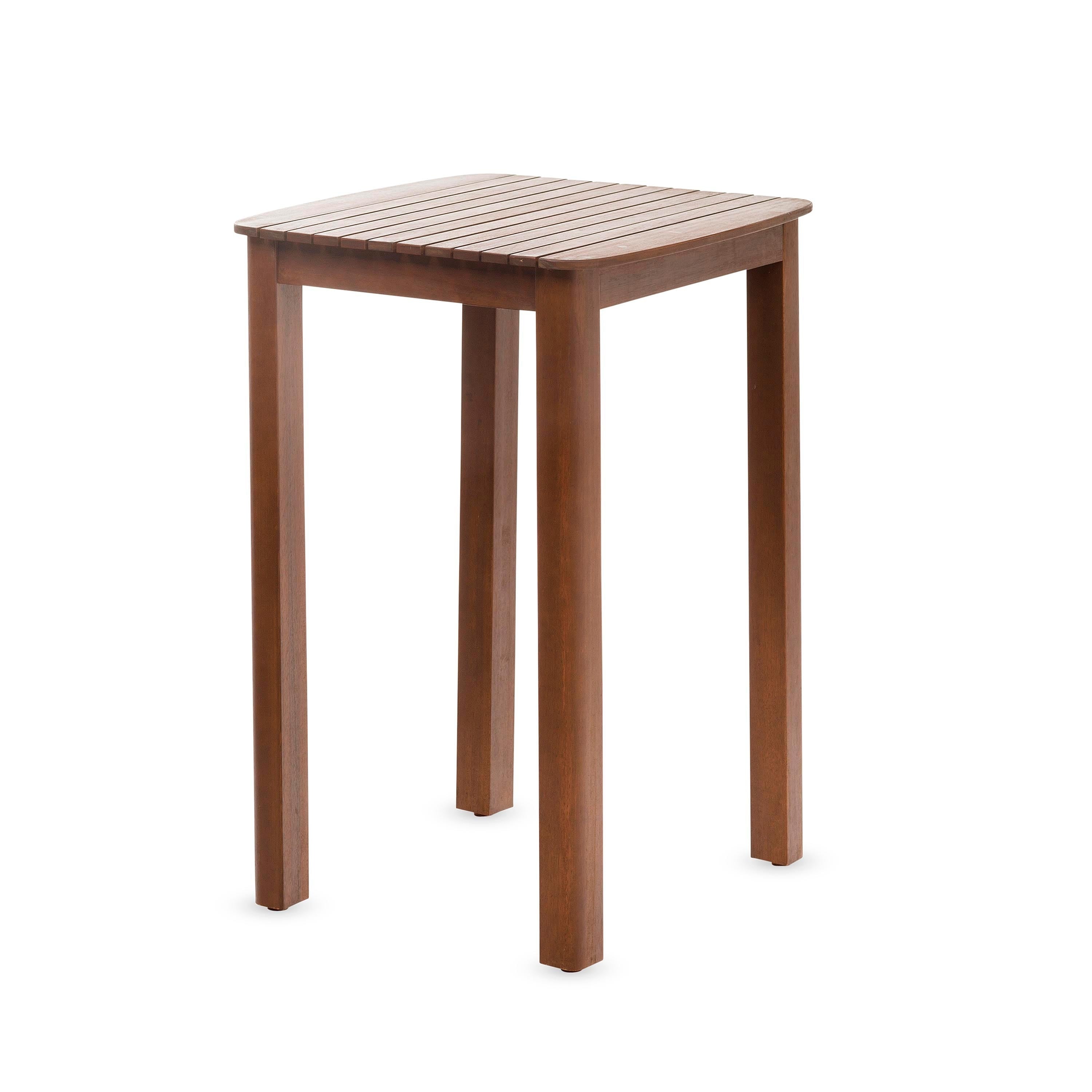 27 In. X 27 In. Lancaster Eucalyptus Wood Outdoor Bar Table