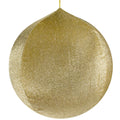 27.5 Inch Gold Tinsel Inflatable Christmas Ball Ornament Outdoor Decoration