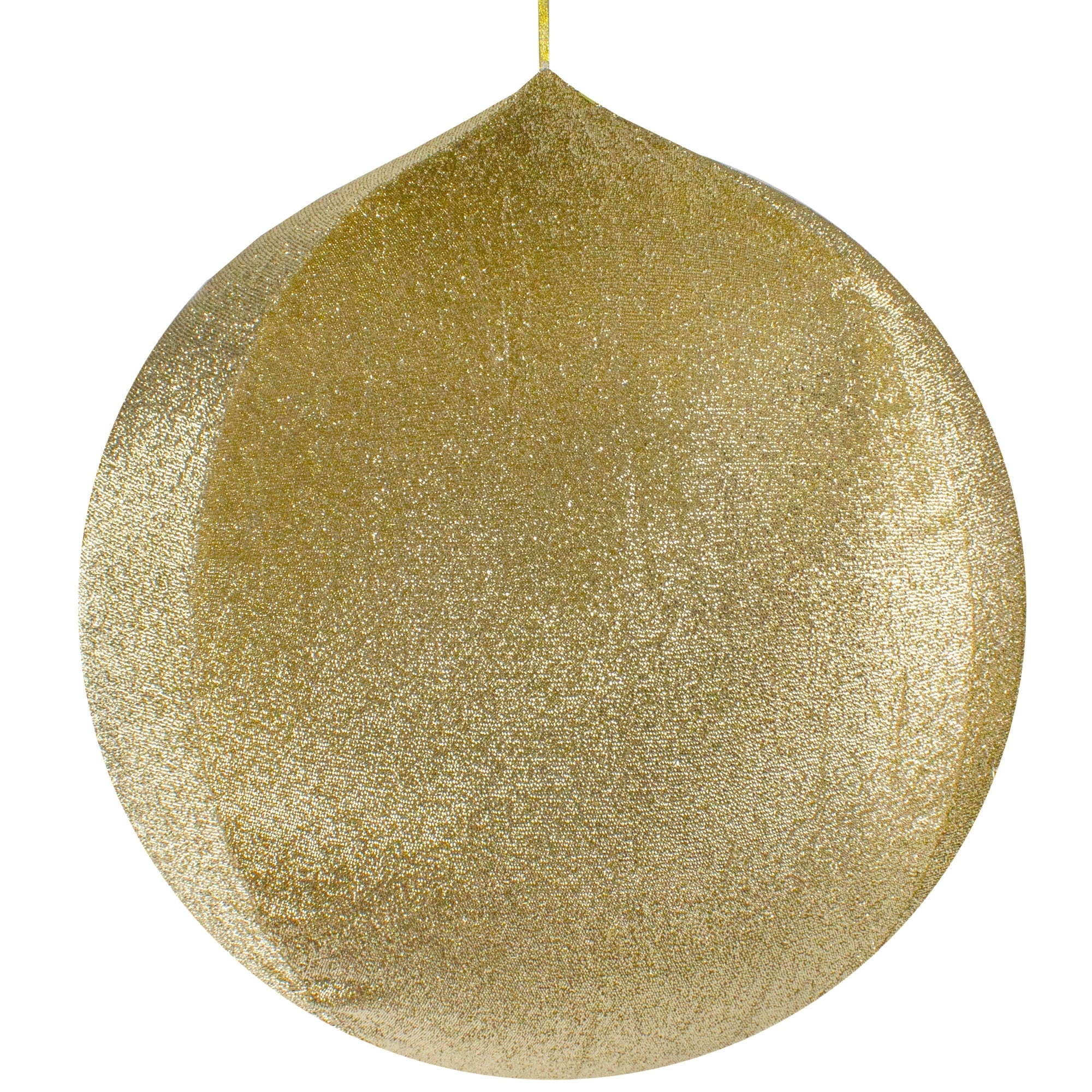 27.5 Inch Gold Tinsel Inflatable Christmas Ball Ornament Outdoor Decoration