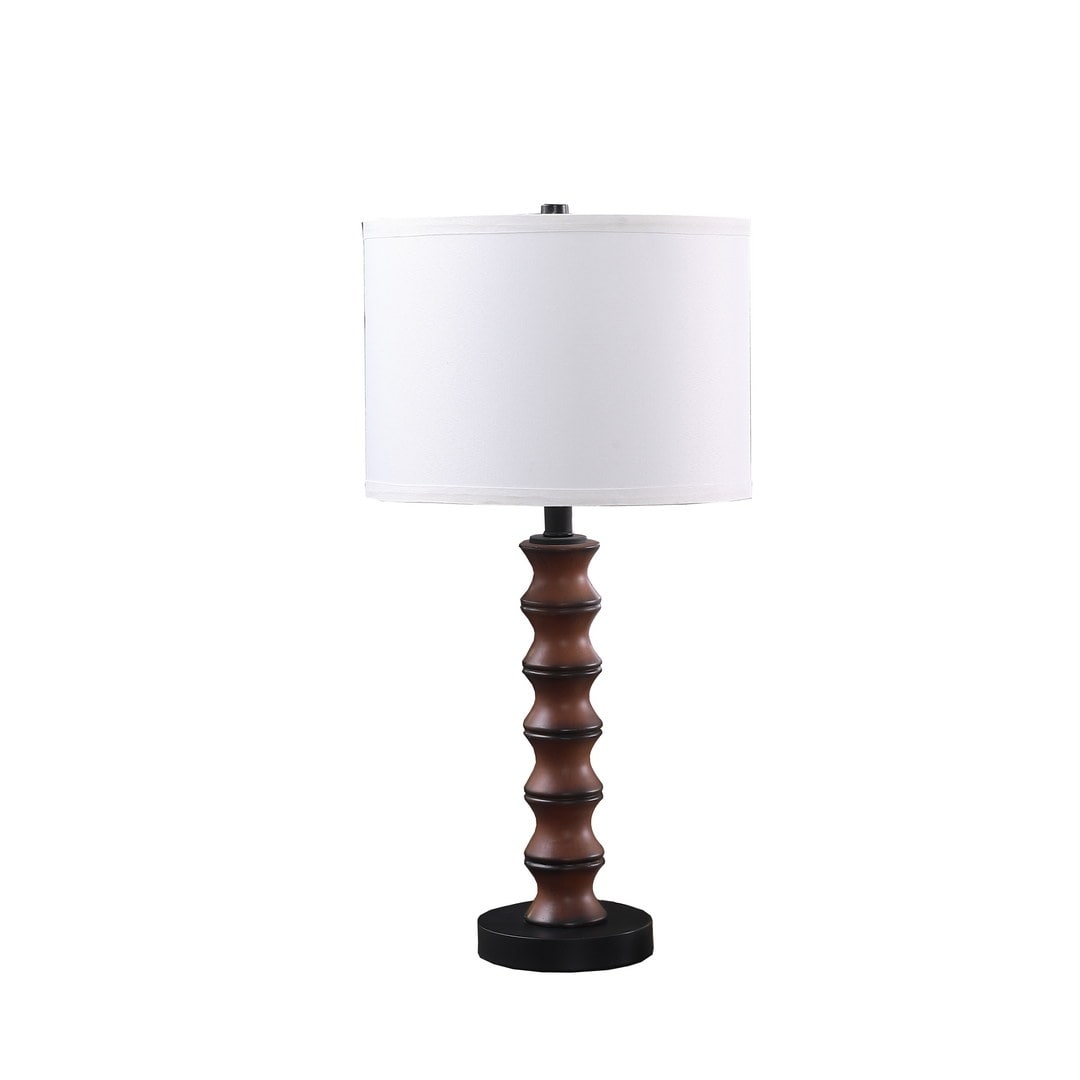 27.5 In Coastal Littoral Wood Insp Modern Table Lamp