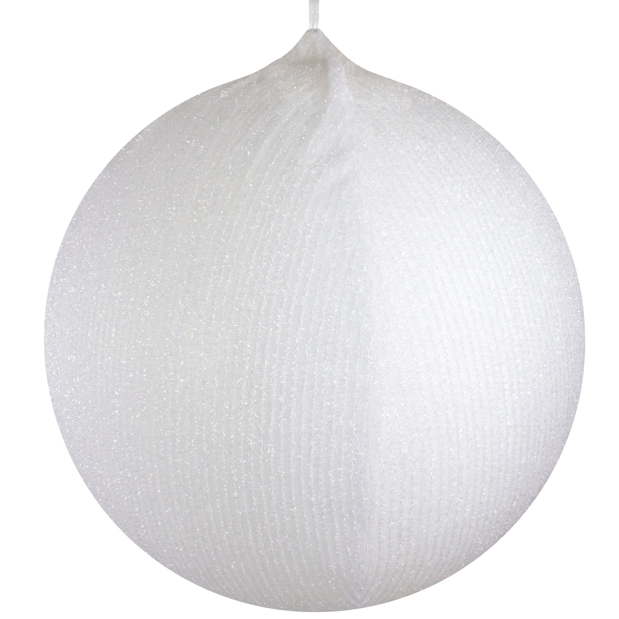 27.5 White Tinsel Inflatable Christmas Ornament Outdoor Decoration