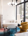 Orleans 62in Warm White Boucle Upholstered Bench