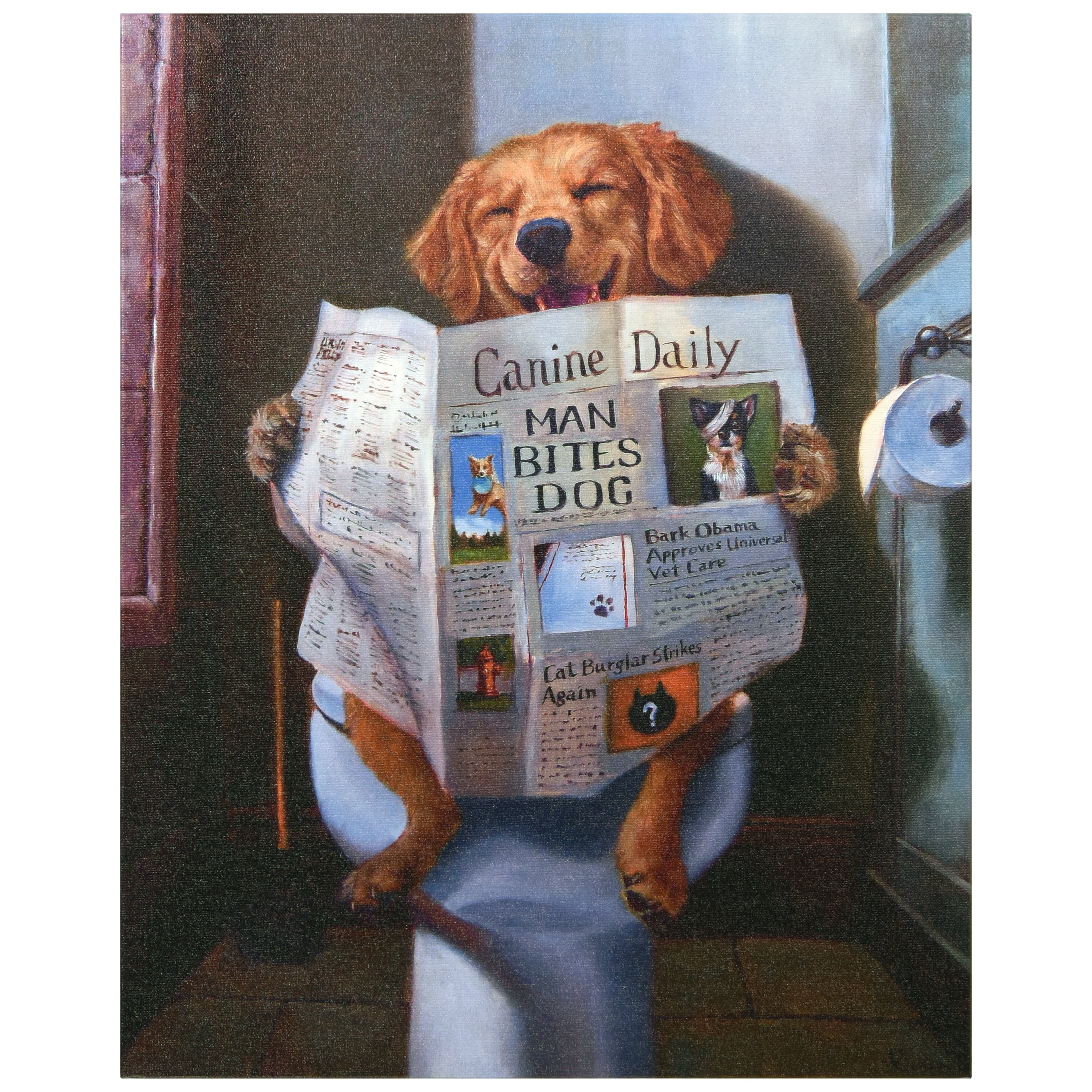 Dog Gone Funny Dog Wall Art Graphic Art Print On Wrapped Canvas