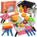 27Pcs Kids Bbq Grill Playset Backyard Barbecue Toy Set Multicolor