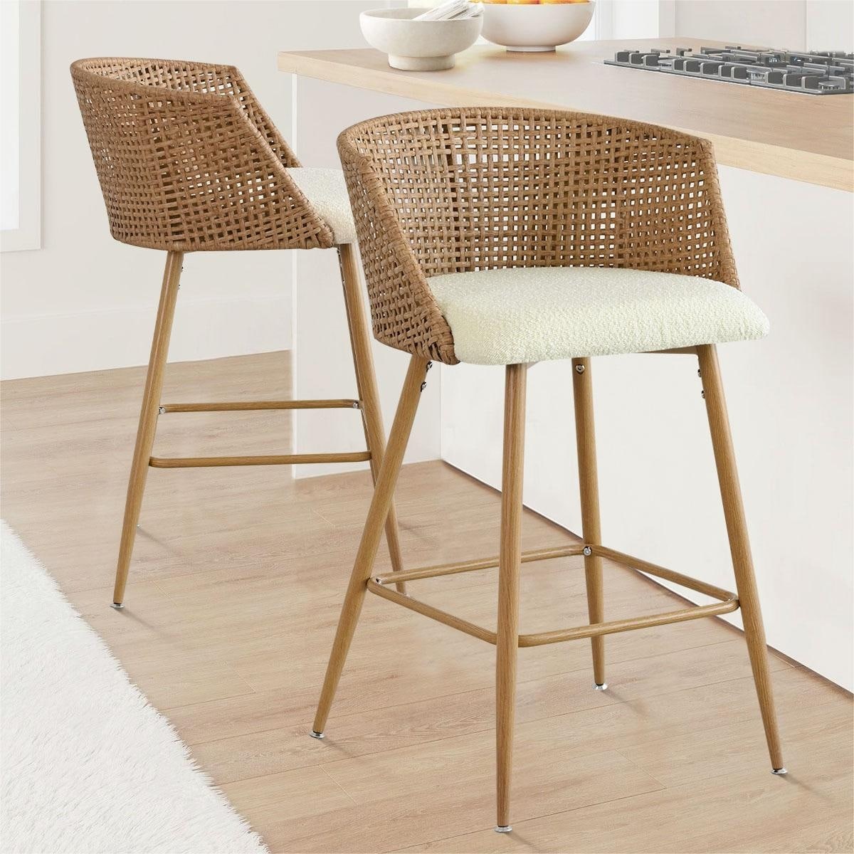 27 Counter Stool With Arm Set Of 2