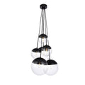 6 Light 28 Inch Pendant With Clear Glass